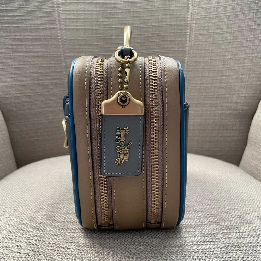 Coach Riley Lunchbox Bag In Colorblock dark denim multi - Picture 4 of 15